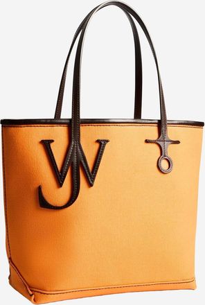 J.W.Anderson Womens Small Anchor Tote Bag Orange Cotton Shoulder