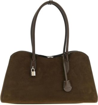 Stella McCartney Ryder Open Schoudertas - Dames - Schoudertassen - Bruin - ONE Size - Su&egrave;de - Tassen