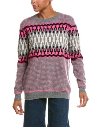 Brodie Phoebe Jacquard Crewneck Cashmere Sweater