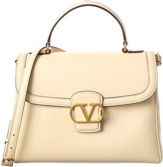 Valentino Vlogo Signature Leather Satchel