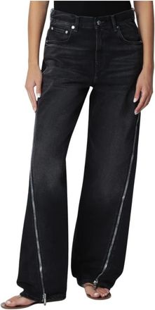 Haikure Jeans, Dames, Zwart, W26, Katoen, Bonnie Zip Jeans