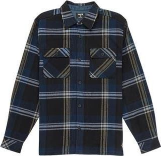 Hurley Santa Cruz Plaid Heavyweight Cotton Flannel Shirt in Black at Nordstrom Rack, Size Medium
