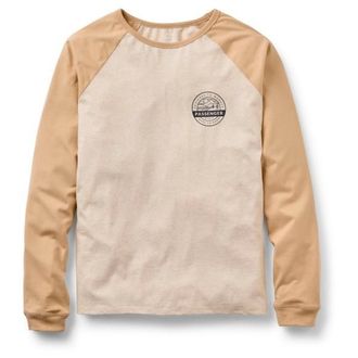 Passenger Odyssey Recycled Cotton Raglan T-Shirt Longsleeve f&uuml;r Herren | beige