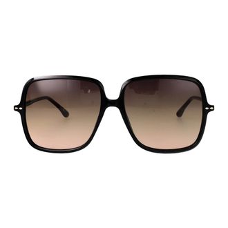Isabel Marant Oversized Vierkante Acetaat Zonnebril - Dames - Accessoires - Zwart - Maat: 59 MM