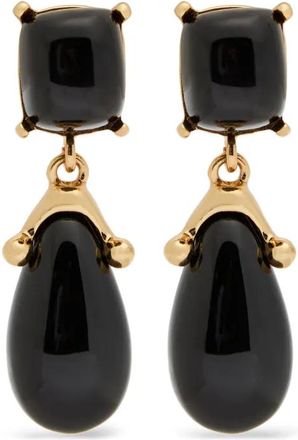 Kenneth Jay Lane square drop earrings - Black