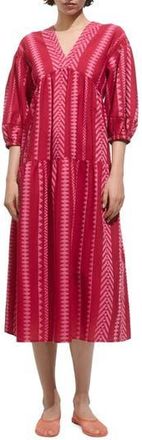 Mango Geometric Print Dress in Fuchsia at Nordstrom Rack, Size 2