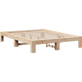 vidaXL Vidaxl - Estructura De Cama Sin Colch&oacute;n Madera De Pino Blanca 140x200 Cm