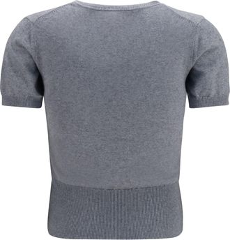 Vivienne Westwood Womens Bea Top Dark Grey Melange Cotton; Kashmir-Capra Hircus Kashmir/capra