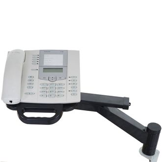 Hhg Hhg - Brazo Para Tel&eacute;fono T555, Soporte Para Tel&eacute;fono Brazo Giratorio Para Tel&eacute;fono Soporte De Mesa, Negro