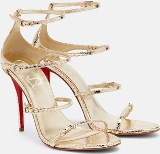 Christian Louboutin Millenium snake-effect leather sandals