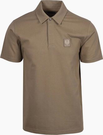 Belstaff Mens BELSTAFF CURATOR POLO SHIRT FATIGUE GREEN - Tan - Size: 44