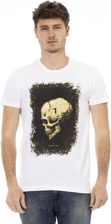 Trussardi Mens T-Shirt Men - White Cotton - Size X-Large