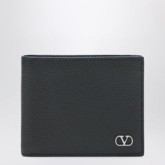 Valentino Black Vlogo Signature Bi Fold Wallet