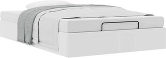 vidaXL Estructura de cama otomana sin colchón blanco 120x200cm vidaXL