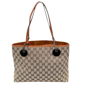 Gucci Pre-owned Tote Bags, female, Brown, Size: ONE SIZE Pre-owned Canvas Tote Bag