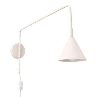 Wonderlamp Aplique de pared de acero beige lineal e14