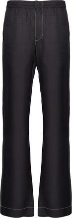 Prada drawstring-waist silk trousers - men - Silk - M - Black