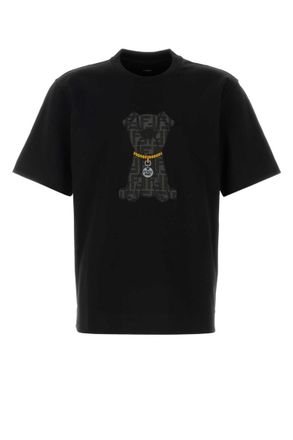 Fendi Black Crew Neck T-Shirt