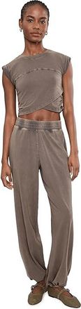Free People Movement Hot Shot Crossover Set Womens Active Sets Chocolate : XS, Cotton/Elastane