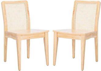 Safavieh Set Of 2 Benicio Rattan Dining Chairs