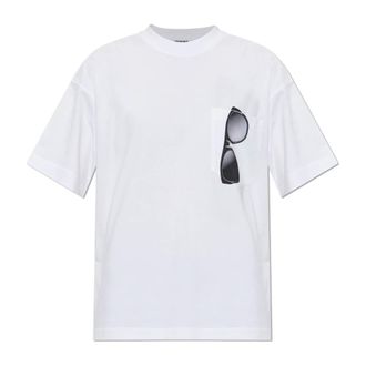 Moschino T-Shirts, female, White, Size: XS T-Shirt with Pocket