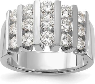 Diamond2Deal 14k Gold Lab Grown Diamond Wedding Band Ring 1.5Ct Clarity- VS Color- G-H