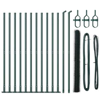 Berkfield Home Hexagon Fence Green 1.4x25 m Steel