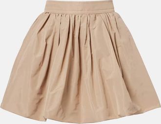 Patou Gathered faille miniskirt