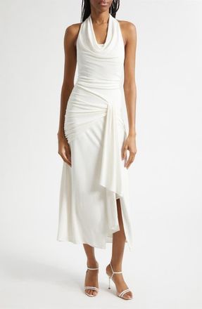Cinq &agrave; Sept Kaia Halter Midi Dress in Ivory at Nordstrom, Size 00
