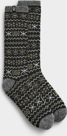 UGG Mens Fair Isle fluffy socks