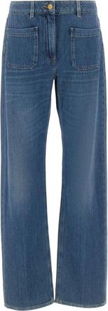 Elisabetta Franchi Wide Jeans - Dames - Loose Fit Jeans - Blauw - W28 - Katoen - Jeans