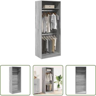 vidaXL vidaXL Armadio da ingresso - Armadio Grigio Sonoma 80x50x200 cm in Legno Multistrato