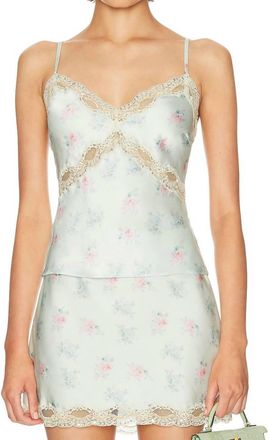 LoveShackFancy Lamora Top In Eucalyptus