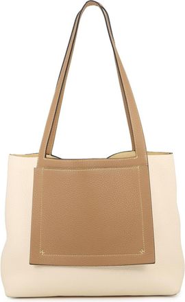 Herm&egrave;s Ivory Taurillon Clemence Leather Handbag Tote Bag (Pre-Owned)