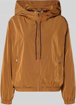 Rich & Royal Trekking Jacke mit Kapuze und Rei&szlig;verschlusstaschen in Cognac, Gr&ouml;&szlig;e 42