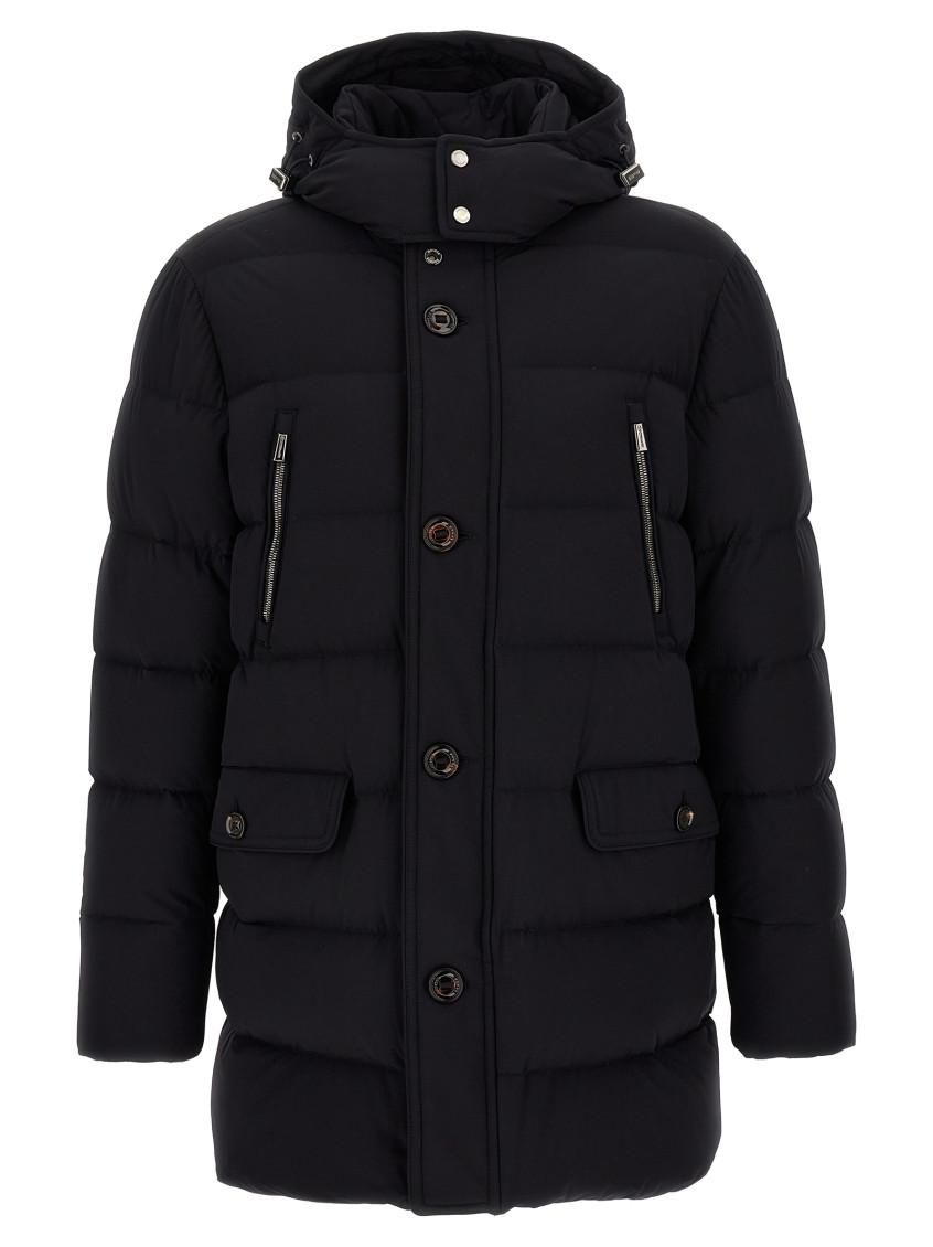 Moorer Single-Breasted Coats, male, Black, Size: M Black