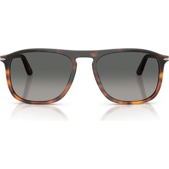 Persol 57mm Square Sunglasses in Gradient Havana /Grey at Nordstrom