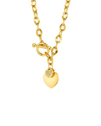 Liv Oliver 18K Plated Cz Toggle Necklace