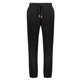 Versace Sweatpants, male, Black, XL, Cotton Track Trousers with Drawstring Waist