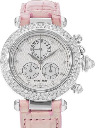 Cartier Pre-owned Cartier Pasha Chronograph Quartz Diamond Ladies Watch W3012451