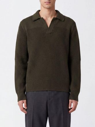 Ferragamo Polo in maglia di lana vergine a maniche lunghe