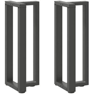 vidaXL Patas Para Consola En Forma De T (2 Unidades), Antracita, 25 X 28 X (72-73) Cm, Acero Vidaxl