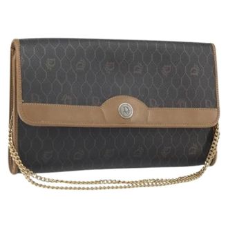 Dior Pre-owned Clutches, female, Brown, Size: ONE SIZE Pre-owned Vintage Honeycomb PVC Shoulder Bag