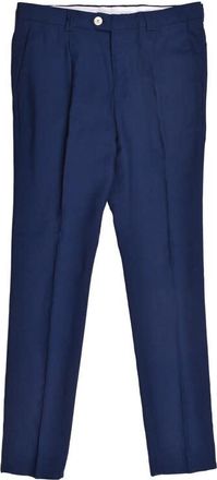 Brunello Cucinelli Navy Linen Blend Leisure Trousers, Brand Size 58 (US Size 42)