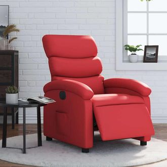 vidaXL Vidaxl - Sill&oacute;n Reclinable El&eacute;ctrico De Cuero Sint&eacute;tico Rojo