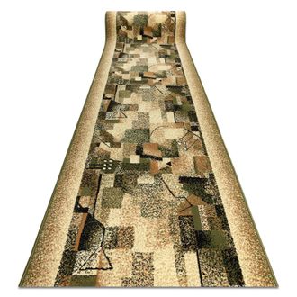 RugsX Rugsx - Alfombra De Pasillo Bcf Impresja Verde Aceituna 100 Cm Green 100x1000 Cm