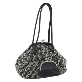 Miu Miu Pre-owned Handbags, female, Multicolor, Size: ONE SIZE Pre-owned Canvas Shoulder Bag