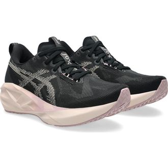 Asics NOVABLAST 5 Running Shoe in Black/Pearl Pink at Nordstrom, Size 11.5