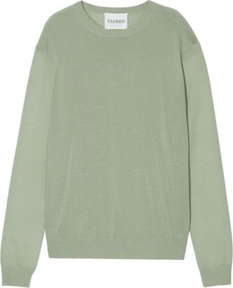 Closed Truien & Vesten, Heren, Groen, M, Wol, Round-neck Truien