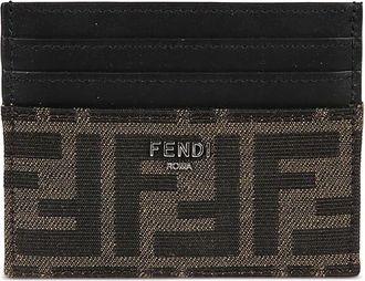 Fendi Portacarte con effetto jacquard - Nero
